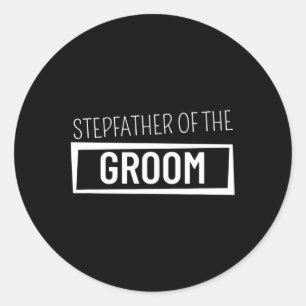 Stepfather van de Groom Wedding Bachelor Party Gro Ronde Sticker