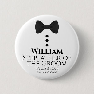 Stepfather van de Groom Wedding Button Name Tag