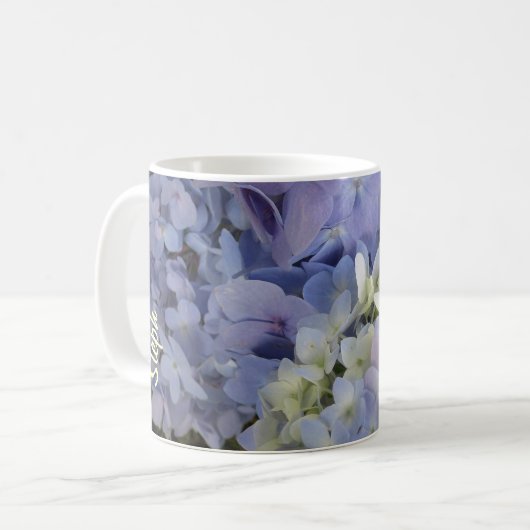 Steph Hydrangeas Mug #2 avec nom personnalisable (Devant gauche)