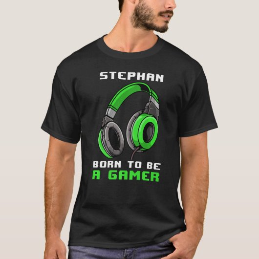 Stephan Born: Een gamer, speciaal gepersonaliseerd T-shirt (Voorkant)