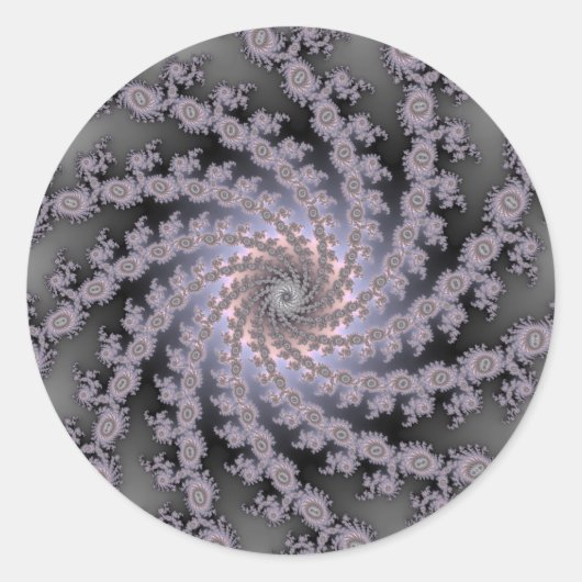 Stephani Fractal Ronde Sticker (Voorkant)