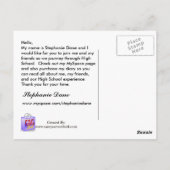 Stephanie Dane Briefkaart (Achterkant)