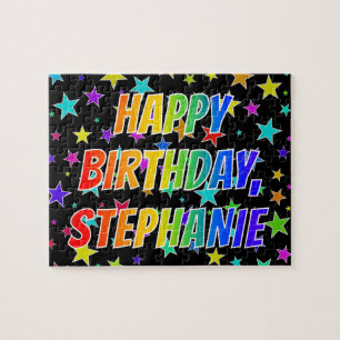 "STEPHANIE" First Name, Fun "HAPPY BIRTHDAY" Legpuzzel