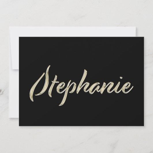 Stephanie white gold Handwriting Karte Kaart (Voorkant)