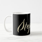 Stephanie white gold Handwriting Tasse de café (Gauche)