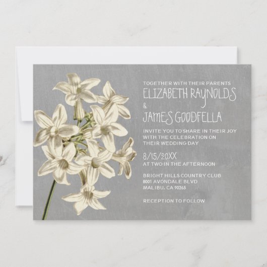 Stephanotis Wedding Invitations Kaart (Voorkant)