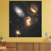 Stephan's kwintet: een galactisch wrak canvas afdruk (Insitu (Woonkamer))