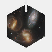 Stephan's kwintet: een galactisch wrak glas ornament (Achterkant)