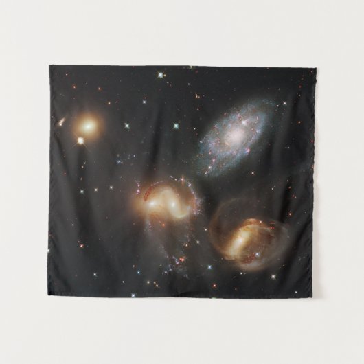 Stephan's kwintet: een galactisch wrak wandkleed (Voorkant (horizontaal))