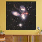 Stephan's Quintet 5 Galaxies Deep Field James Webb Canvas Afdruk (Insitu (Woonkamer))
