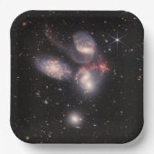 Stephan's Quintet 5 Galaxies Deep Field James Webb Papieren Bordje (Voorkant)
