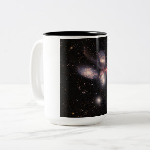 Stephan's Quintet 5 Galaxies Deep Field James Webb Tweekleurige Koffiemok