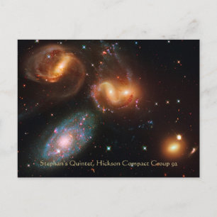 Stephans Quintet deep space star-sterrensterrenste Briefkaart