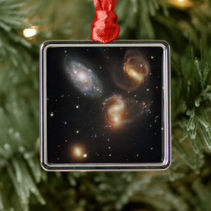 Stephan's Quintet: Een Galactisch Wrak Metalen Ornament