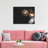 Stephan's Quintet Galaxies Canvas Afdruk (Insitu (Woonkamer))