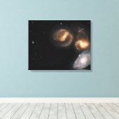 Stephan's Quintet Galaxies Canvas Afdruk (Insitu (Houten vloer))