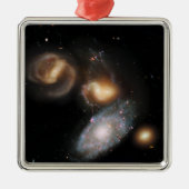 Stephan's Quintet Galaxies Metalen Ornament (Voorkant)