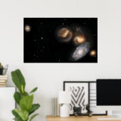 Stephan's Quintet Galaxies Poster (Thuiskantoor)