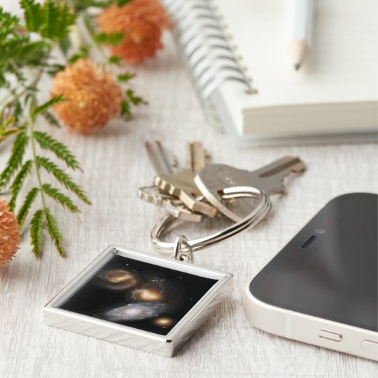 Stephan's Quintet Galaxies Sleutelhanger (Zijkant)