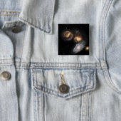 Stephan's Quintet Galaxies Vierkante Button 5,1 Cm (In situ)