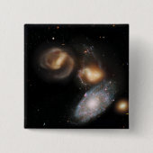 Stephan's Quintet Galaxies Vierkante Button 5,1 Cm (Voorkant)