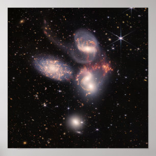 Stephan's Quintet James Webb Telescope Poster