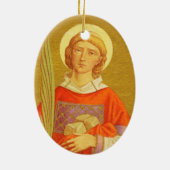 Stephen de Proto-Martyr (PM 08), dubbel Afbeelding Keramisch Ornament (Achterkant)