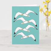 Stephen de seagull kaart (Gele Bloem)