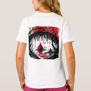 Stephen gimmel stijl, ontwerp, aquarelle, aquarell t-shirt