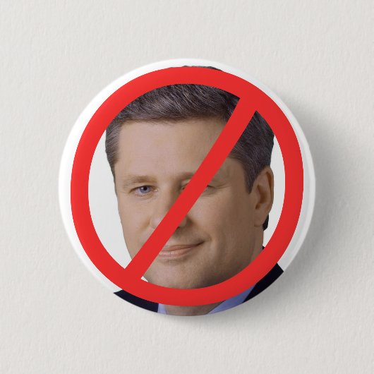 Stephen Harper moet gaan Ronde Button 5,7 Cm (Voorkant)