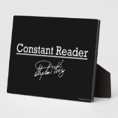 Stephen King, Constant Reader Fotoplaat (Zijkant)