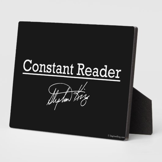 Stephen King, Constant Reader Fotoplaat (Zijkant)