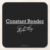 Stephen King, Constant Reader Vierkante Kartonnen Onderzetter (Voorkant)