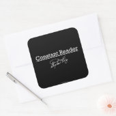Stephen King, Constant Reader Vierkante Sticker (Envelop)