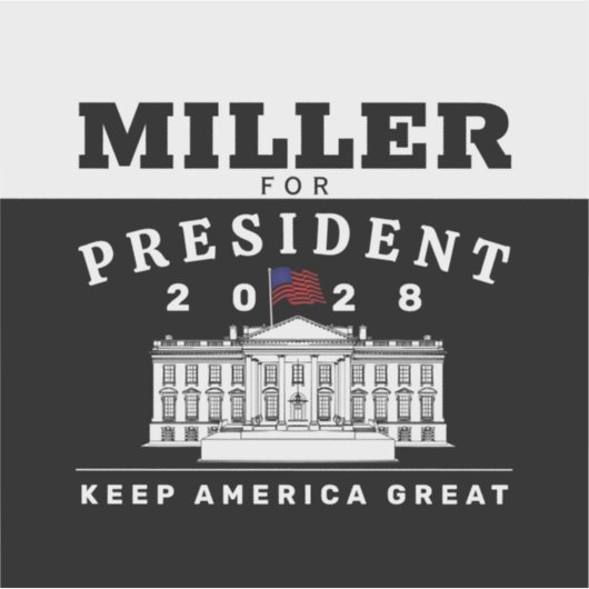 STEPHEN MILLER 2028 STICKER (Voorkant)