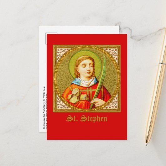 Stephen (SNV 26) (Square Afbeelding) verticaal Briefkaart (Voorkant / Achterkant in situ)