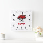 Stephen's Fire Secourt Carré Horloge murale (Maison)