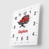 Stephen's Fire Secourt Carré Horloge murale (Angle)