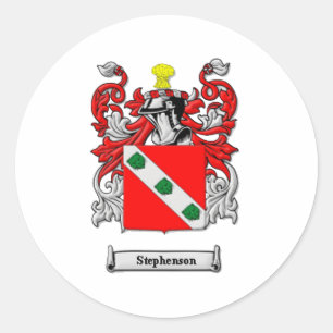 Stephenson Family Coat of Arms Ronde Sticker