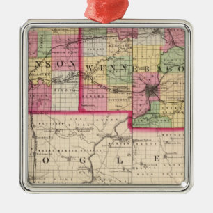 Stephenson, Winnebago, provincie Boone Metalen Ornament