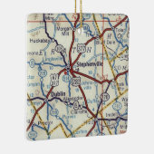 Stephenville TX Map Keramisch Ornament (Rechts)