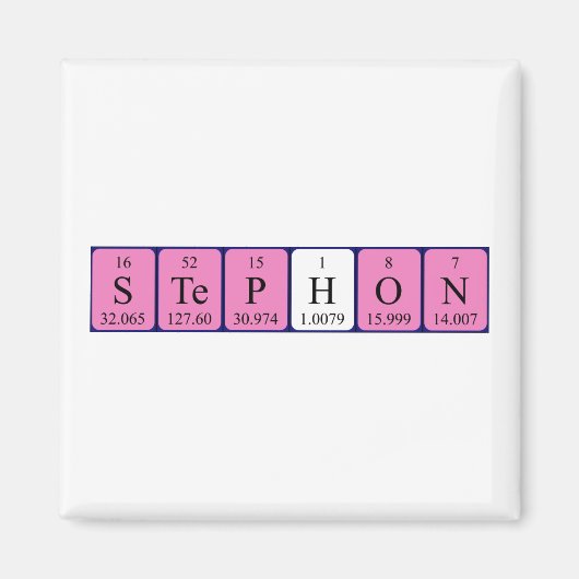 Stephon periodieke lijstnaam magnet magneet (Voorkant)
