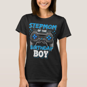 Stepmam van de Birthday Boy Matching Family Video T-shirt