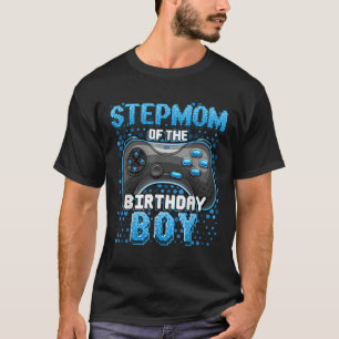 Stepmam van de Birthday Boy Matching Family Video T-shirt