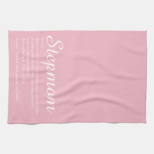Stepmama Stepmoeder Definition Roze Theedoek (Horizontaal)