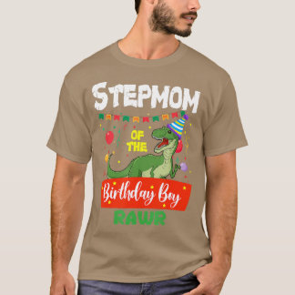 Stepmama van de jongen Dinosaur Raptor Funny T-shirt