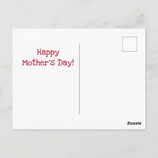 Stepmoeder "Dank je" | Rode Moederdag Briefkaart (Achterkant)