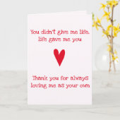 Stepmoeder "Dank je" | Rode Moederdag Kaart (Gele Bloem)