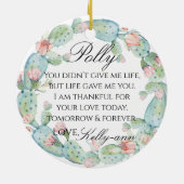 Stepmoeder van de bride Gift Keramisch Ornament (Achterkant)