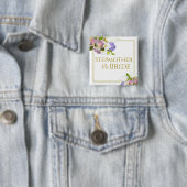 Stepmoeder van het Brits-Floral-cluster Vierkante Button 5,1 Cm (In situ)